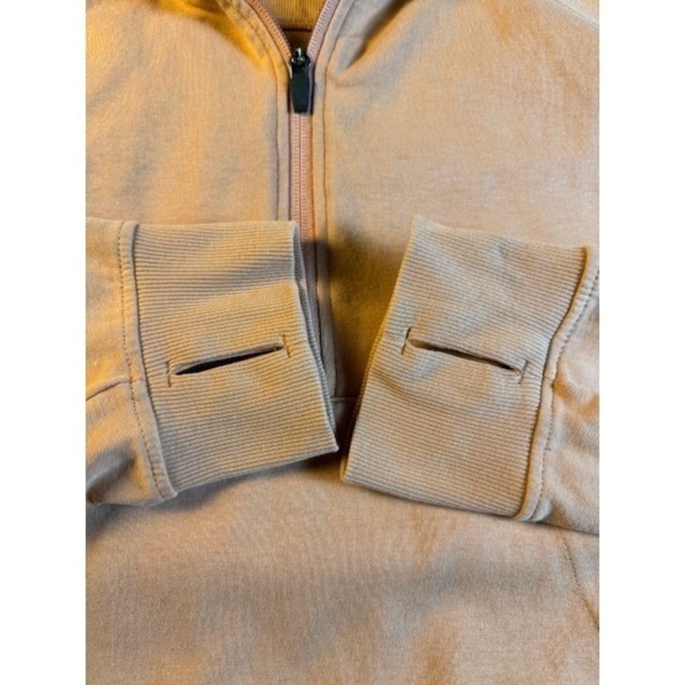 Zelos Hoodie Womens XL Orange Quarter Zip Pullover Thumbhole Raglan Sweatshirt - Picture 6 of 6